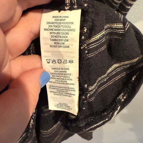 prAna Women’s Striped Midi/Maxi Skirt – Hemp Blend – Size Small - Picture 3 of 4